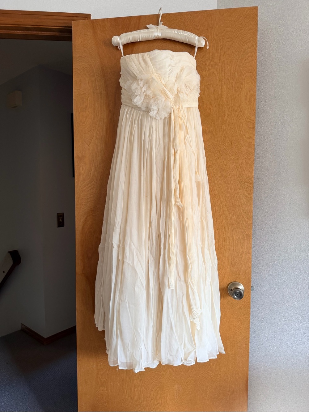 J.Crew Wedding Collection Silk Strapless Bridal Gown — Ivory, Size 2